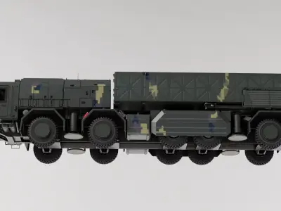 Ukraine Sapsan Hrim-2 Missile System Low-poly 3D model