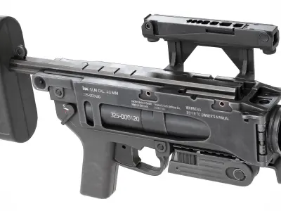 PBR M320 Grenade Launcher Low-poly 3D model