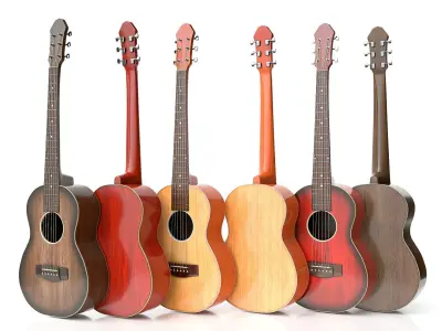 Classical Guitar Part 1 Low-poly 3D model