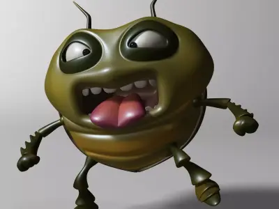 Cartoon Bug RIGGED Low-poly 3D model