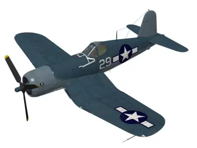 Chance Vought F4U-1A Corsair 3D model