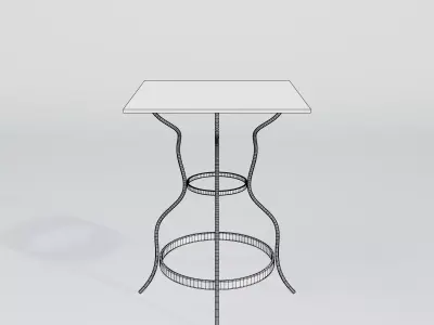 Modern Wooden Dining Table  Elegant and Durable Design Free low-poly 3D model
