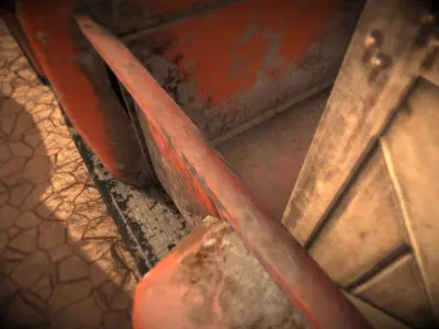 Game Ready Old Pickup Truck PBR Low-poly 3D model