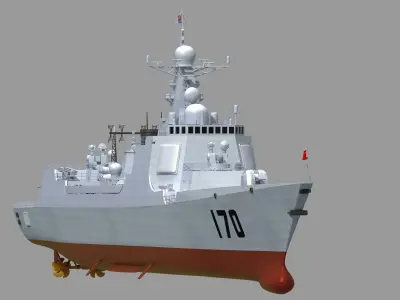 Chinese Navy Type 052C Destroyer 3D model