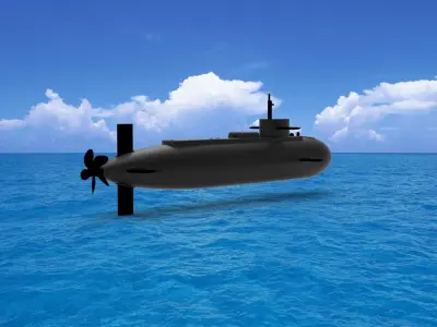 submarine 3D model