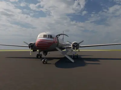 LAI DC 3 DC 6B Vickers 1 Convair 340 with interior  3D model