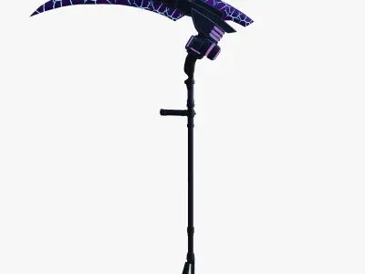 Scythe sci-fi Low-poly 3D model