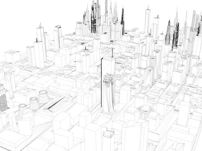 Buildings City building industrial park commercial housing 3D model