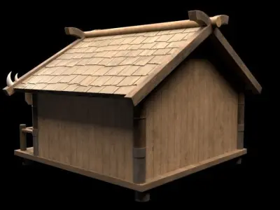 Viking smithy Free low-poly 3D model