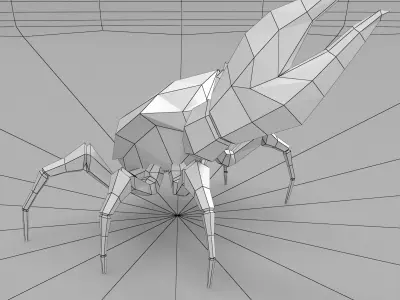 Low-Poly Crab polygonal Low-poly 3D model