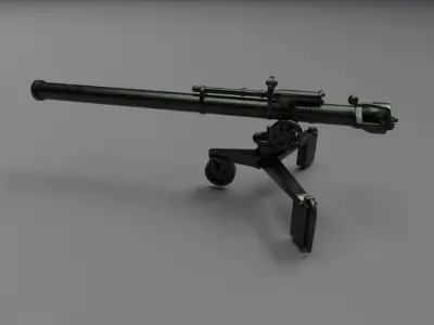 M40 Recoilless Rifle Ready to Use for Game Low-poly 3D model