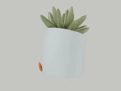 Cute Duckling Planter 3D Printable STL and OBJ for Any Plant 3D print model