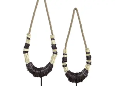 Restoration Hardware Indonesian Shell Currency Necklace 3D model