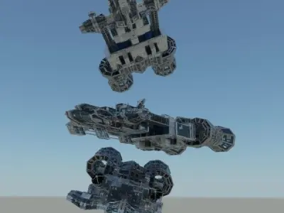 Space Ship Collection - 12 Ships 3D model