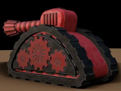 Mini Tank Low-poly 3D model