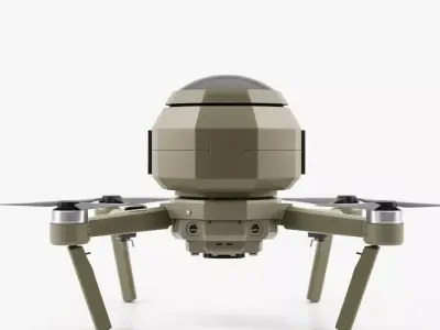 Desert Surveillance Drone model pack Low-poly 3D model