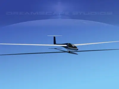 DG-400 17-Metre Sailplane  V11 3D model