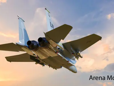 McDonnell Douglas F-15C Eagle Low-poly 3D model