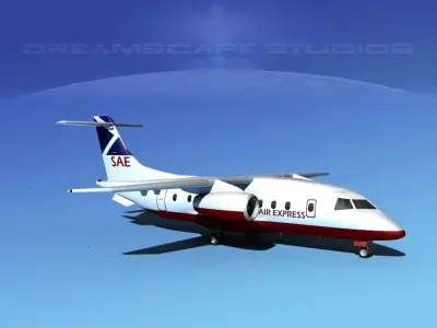 Dornier 328Jet Scot Airways 3D model