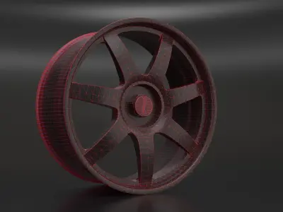3D model Wheel silver 3D model