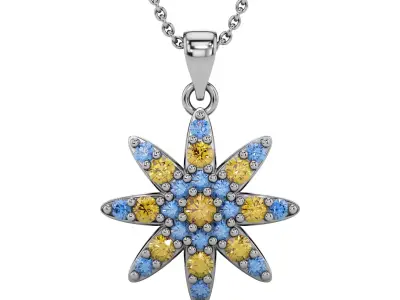 Pendant star of Ukraine 3D print model
