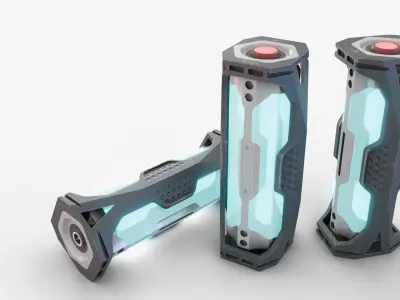 SciFi Rapid Medication Dispenser Low-poly 3D model