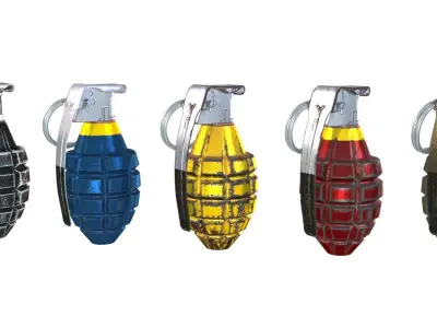 MK2 Granade Free low-poly 3D model