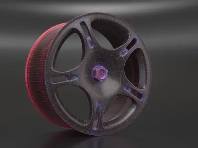 3D model Wheel silver 3D model