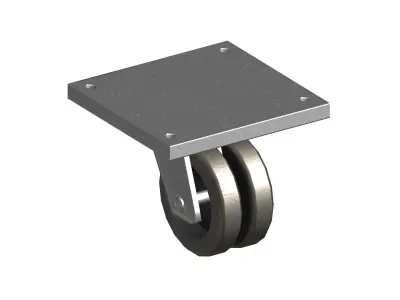 Caster Wheel Low-poly 3D model