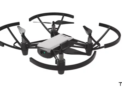 DJI Tello Drone 3D model Low-poly 3D model