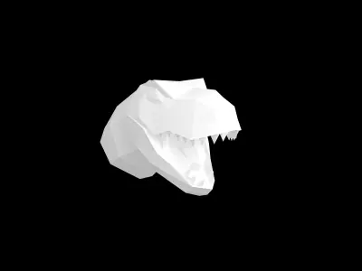 Tyrannosaurus Rex Head v1 002 Low-poly 3D model