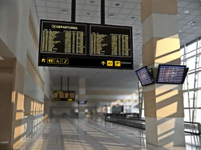 Airport Departures Lounge 3D model