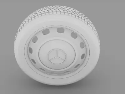 Mercedes W 123 Wheel 3D model