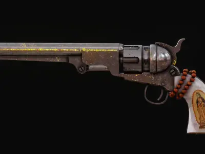 Monster Hunters 666 Cal Revolver Free low-poly 3D model