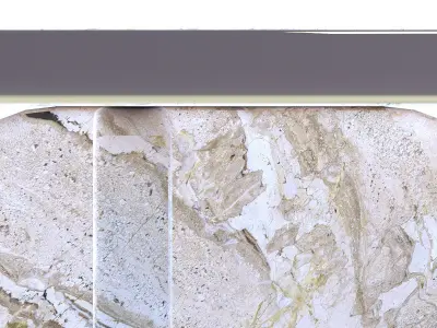Abstract Marble and Gold Metal Side Table Free 3D model
