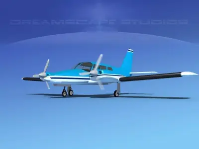 Piper PA-34 Seneca V04 3D model