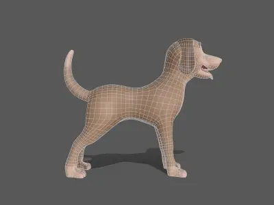 Cartoon Stylized  Puppy Dog 3D model