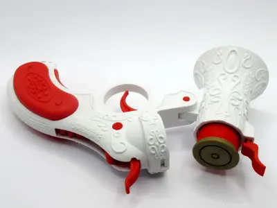 3D Printable Victorian Flare Gun with Working Mechanism 3D print model