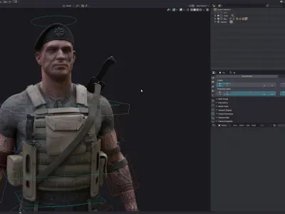 Soldier 3D model get