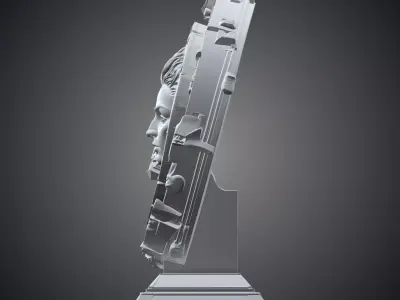 Sci-Fi Female Warrior Bust Tech-Ornate Portal Edition PM-351 3D print model
