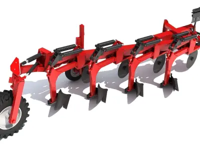 Semi Mounted Plow 3D model