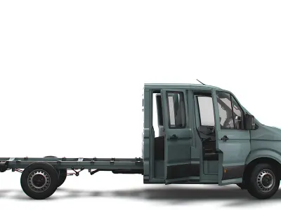 MAN TGE Chassis DoubleCab L2 HQInterior 2023 3D model