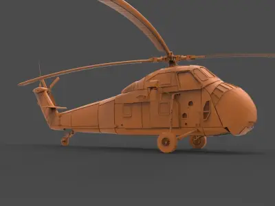 Sikorsky H-34 3D print model