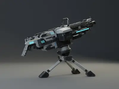 Realistic Grenade Launcher GameReady  Low-poly 3D model