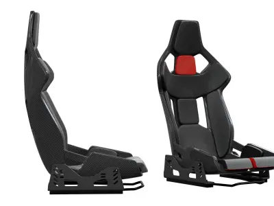 carbon fibre car racing seat 3D model