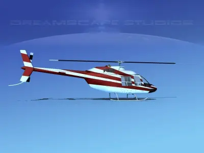 Bell 206 JetRanger V02 3D model