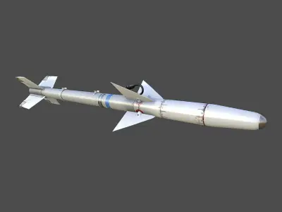 AIM9 E missile Low-poly 3D model