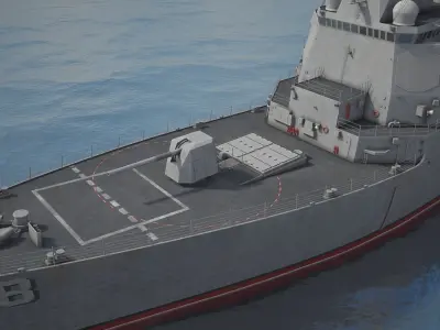 USS Forrest Sherman DDG98 Destroyer 3D model