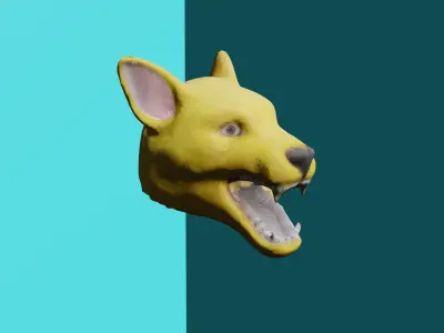 wolf head 3D model