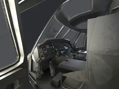 Sikorsky UH60 Black Hawk Helicopter EXTERIOR and INTERIOR 3D model